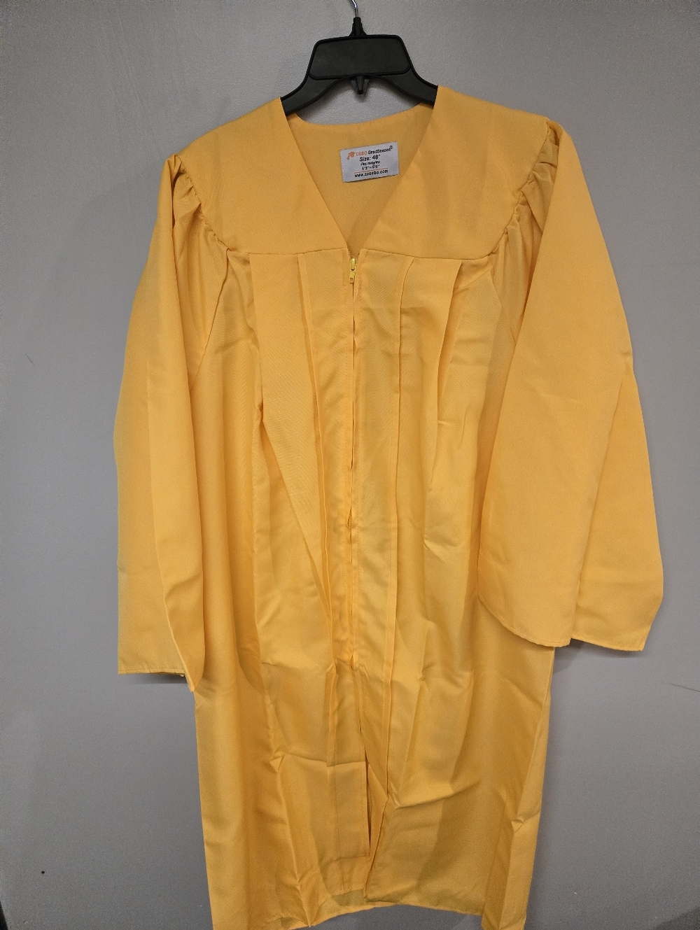 Adult Youth Solid Yellow Graduation Gown Only - 48 Inches NWOT